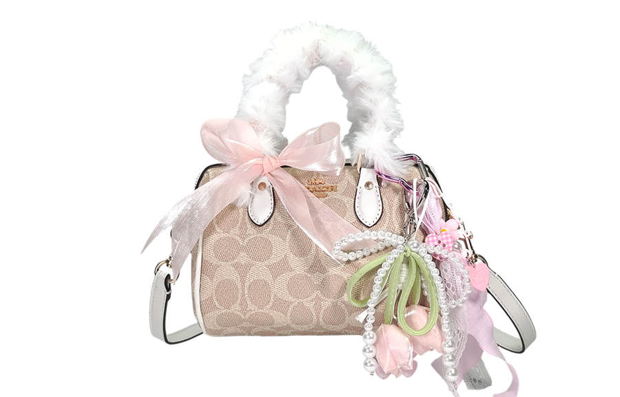 COACH COACH Artificial Leather Handbag Small Women's Vanilla White