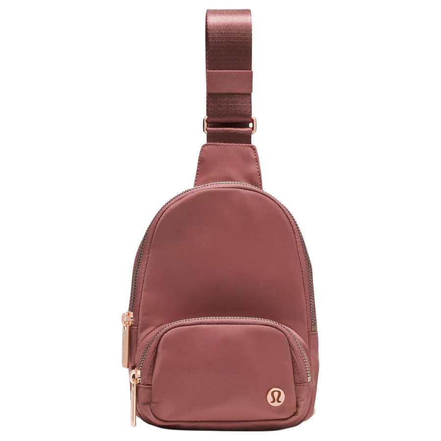 Lululemon Everywhere Nylon Sling Bag Crossbody Bag Women's Rose Gold