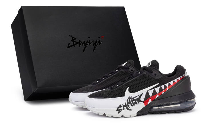 Nike Nike Air Max Pulse Slip Resistant Abrasion Resistant Low top Casual Shoes Men's Black Gray Red