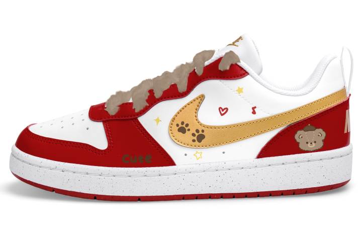 Nike Nike Court Borough 2 Low top Skateboard Shoes Women's White Red