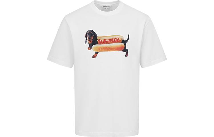 URBAN REVIVO T Shirts Men's White Crew Neck Moderate