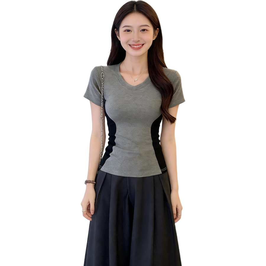VENICEW T Shirts Women's Crew Neck