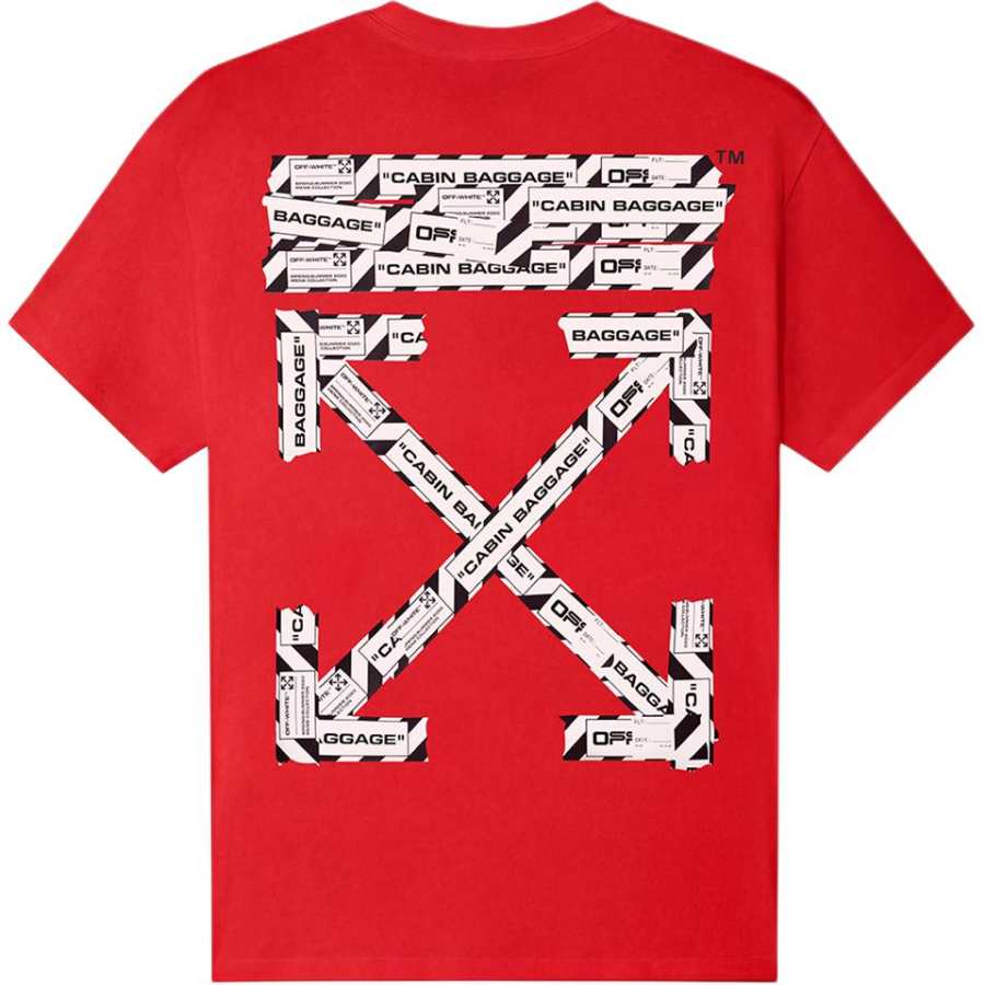 OFF-WHITE OFF WHITE Ss20 T Shirts Men's Crew Neck Moderate Heavyweight