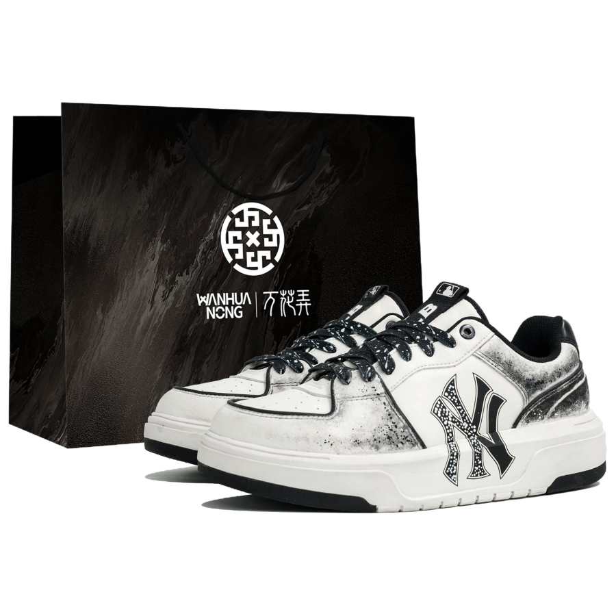 MLB Chunky Liner PU Kaleidoscope, Day And Night, Shopping Bag Abrasion Resistant Low top Skateboard Shoes Unisex