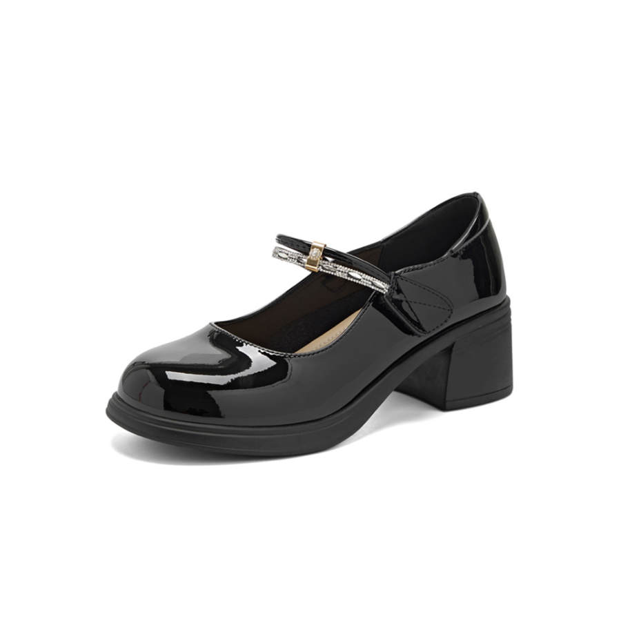 Lanza Fashionable Elegant Soft Elegance Rhinestone Minimalist Style Versatile Exquisite Round Tip Princess Shoes