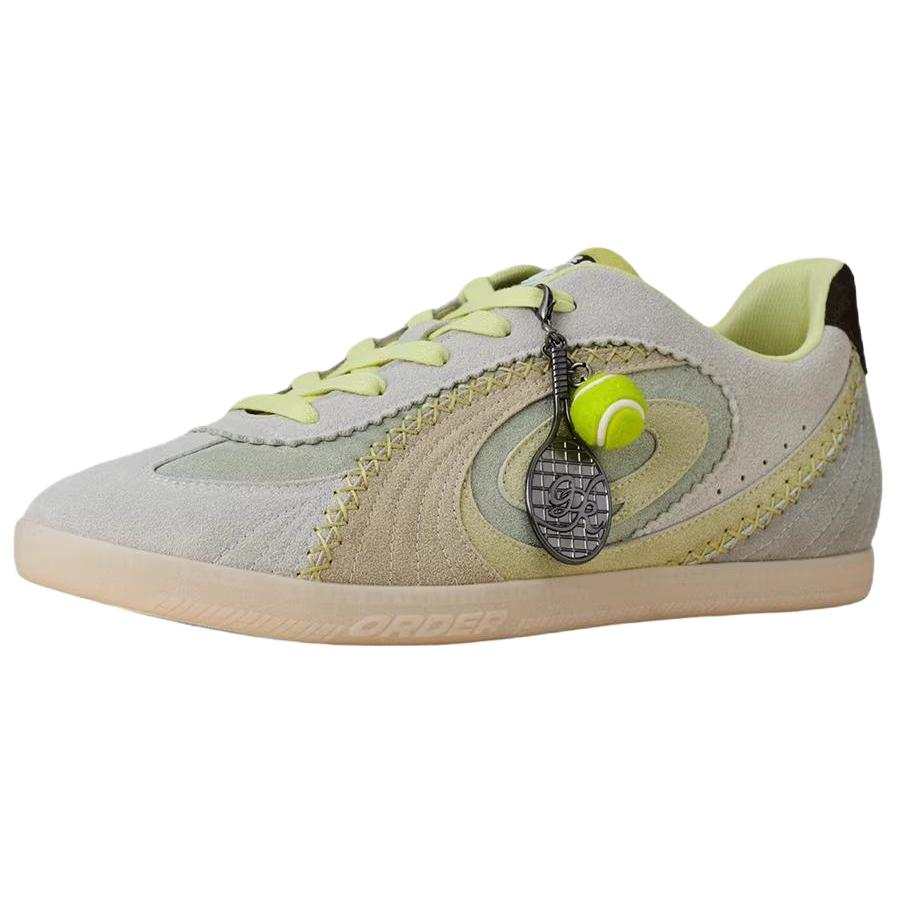 OLD ORDER Mesh Soft And Comfortable Slip Resistant Low top German Army Trainers Women's White Green