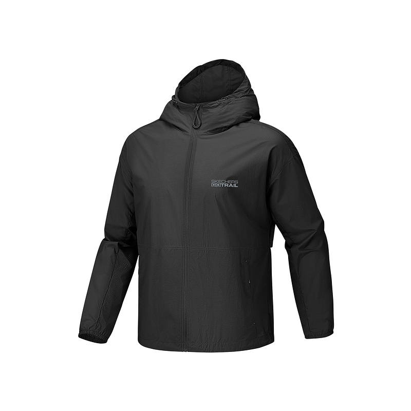 Skechers Jackets Men's Carbon Black 0018 Hooded Non Detachable Moderate Other