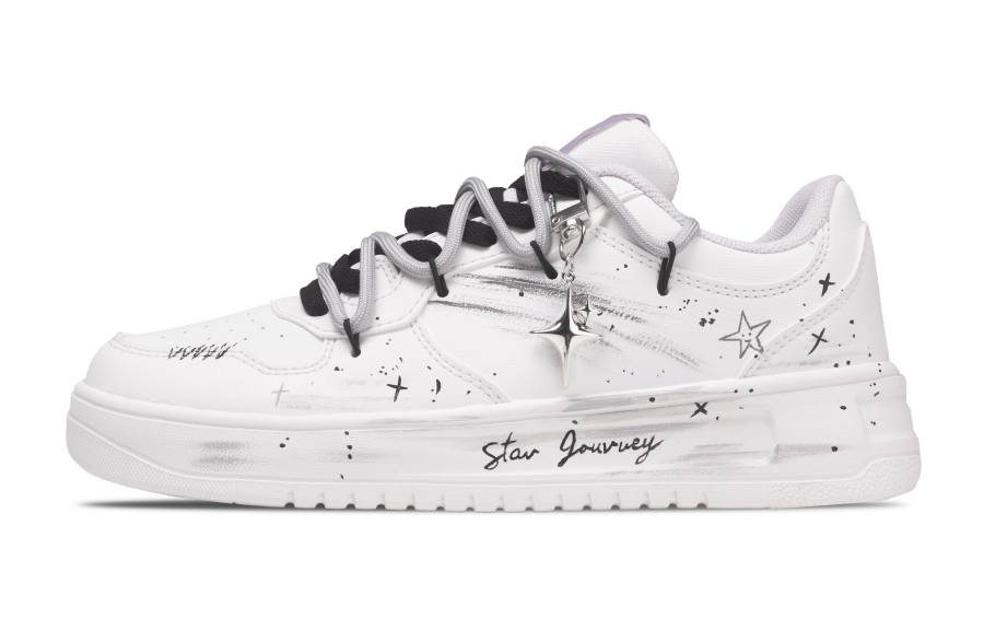 Anta Easy Starfall White Trail Cushioning Abrasion Resistant Slip Resistant Low top Skateboard Shoes Women's White