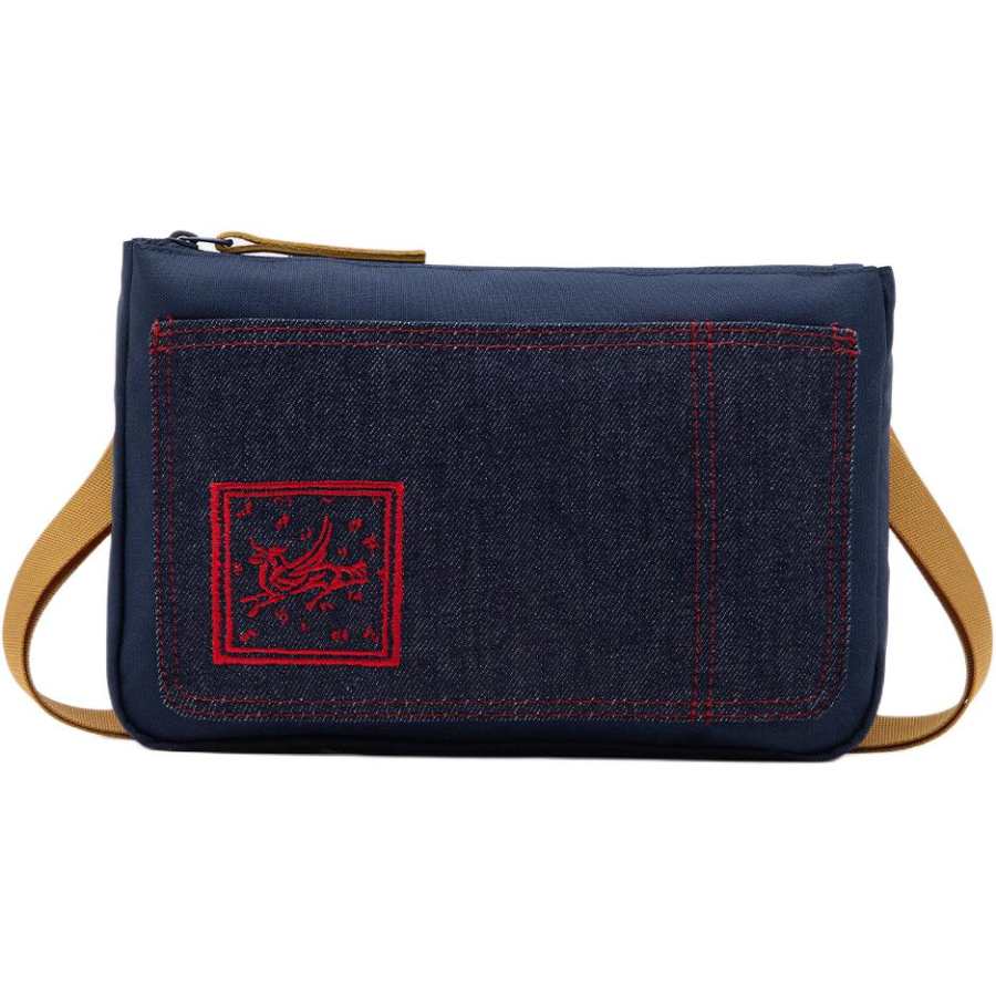 Timberland Recycled Fabric Panel Denim Crossbody Bags Unisex Dark Sapphire