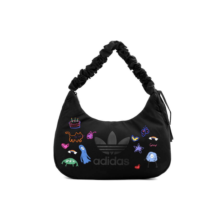 Adidas Originals Canvas Shoulder Bag Medium Women's Black