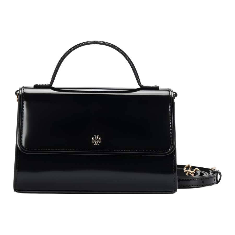 TORY BURCH Emerson Cow Leather Handbag Regular Women's Black