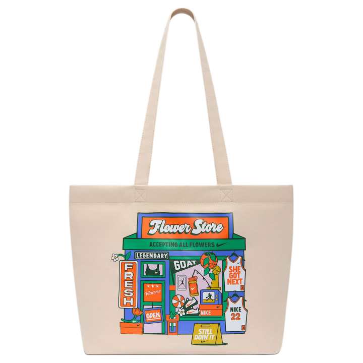 Nike Nike Heritage Fabric Shoulder Bag Unisex Oat & Safety Orange & White