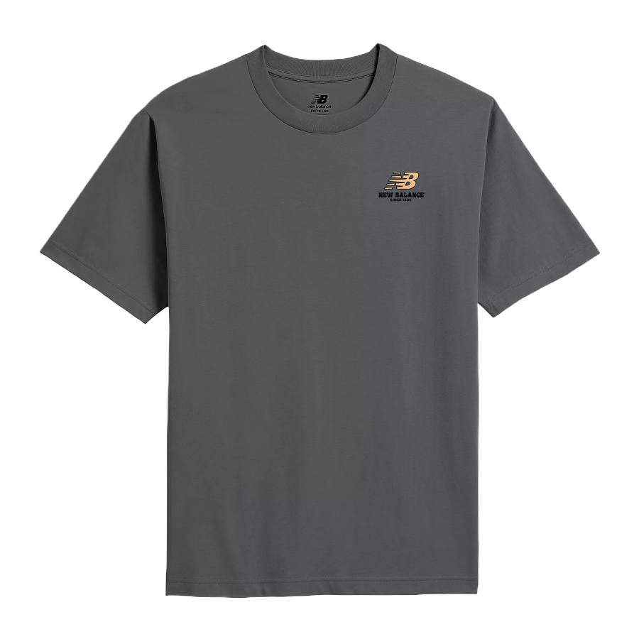 New Balance New Balance T Shirts Men's Castle Gray Crew Neck Moderate