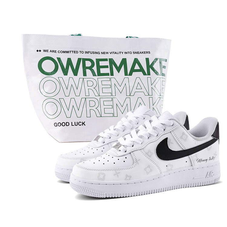 Nike Nike Air Force 1 Low top Skateboard Shoes Women's Black White