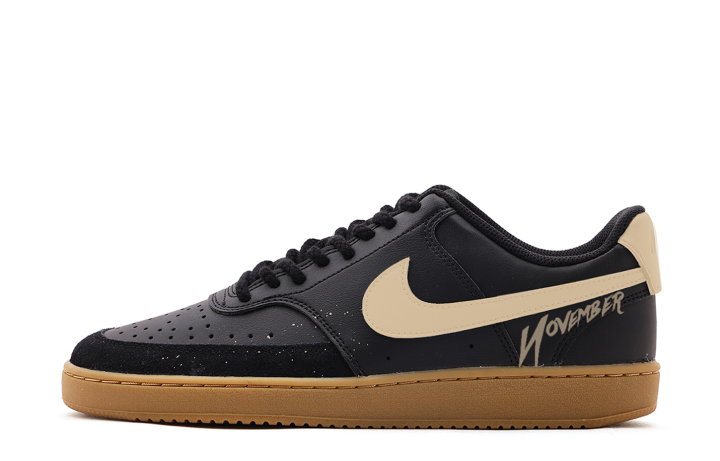 Nike Nike Court Vision Low Coverage Slip Resistant Low top Skateboard Shoes Unisex Black Yellow