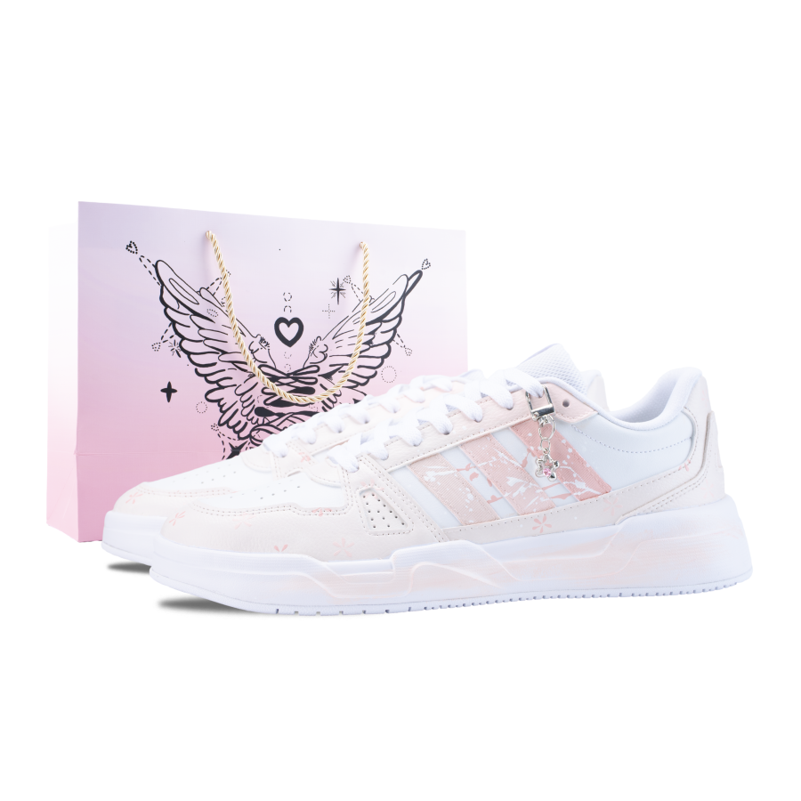 Adidas Adidas LITE BALLER Cherry Blossom Pink Cloud Abrasion Resistant Slip Resistant Low top Skateboard Shoes Unisex