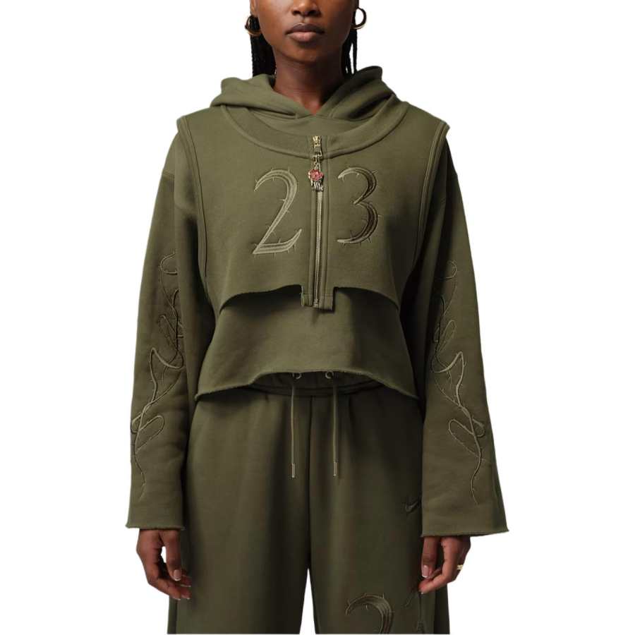 Jordan Jordan x Teyana Taylor Fleece Lined Hooded Comfortable Fashion Long Sleeved Sweatshirt Women's