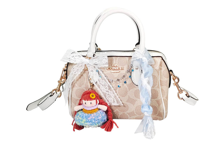 COACH Nolita Artificial Leather Shoulder Bag Small Women's Vanilla White