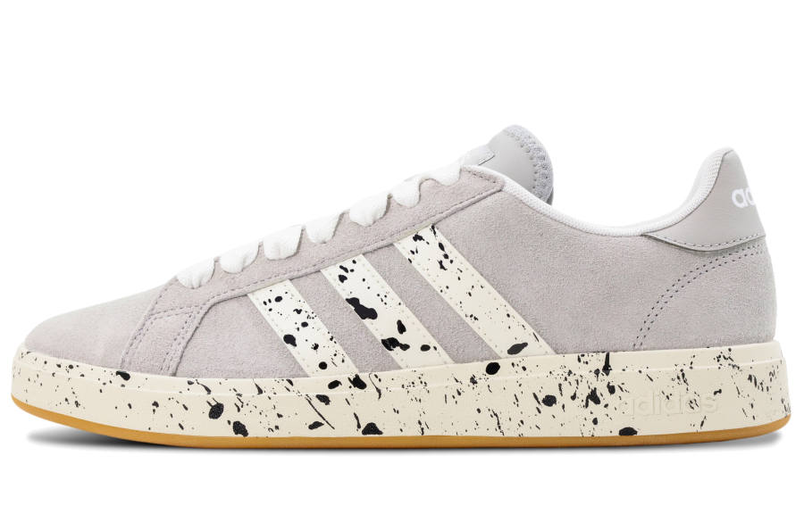 Adidas Adidas Grand Court Base 00s Synthetic Leather, Split Cow Leather Low top Skateboard Shoes Unisex Gray White