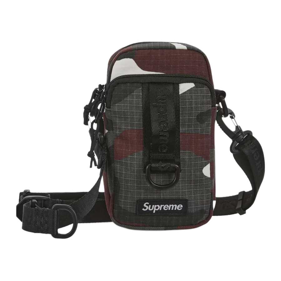 Supreme Supreme Fabric Crossbody Bags Unisex Red Camouflage
