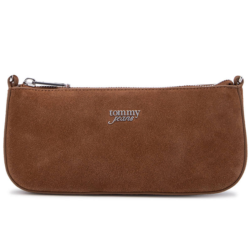 Tommy Hilfiger Cow Leather Shoulder Bag Women's Brown