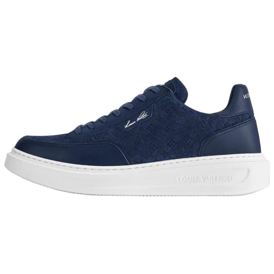 LOUIS VUITTON Beverly Hills Low top Casual Shoes Men's Blue
