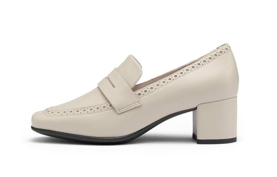 Ecco SS26 Type Molded 35 Square Toe Collection Loafers Women's Warm Beige Brown 291913