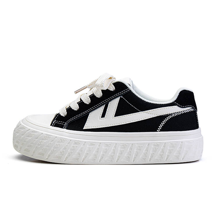 WARRIOR Canvas Shoes Women's Low Top Black Rice/Light Green Beige