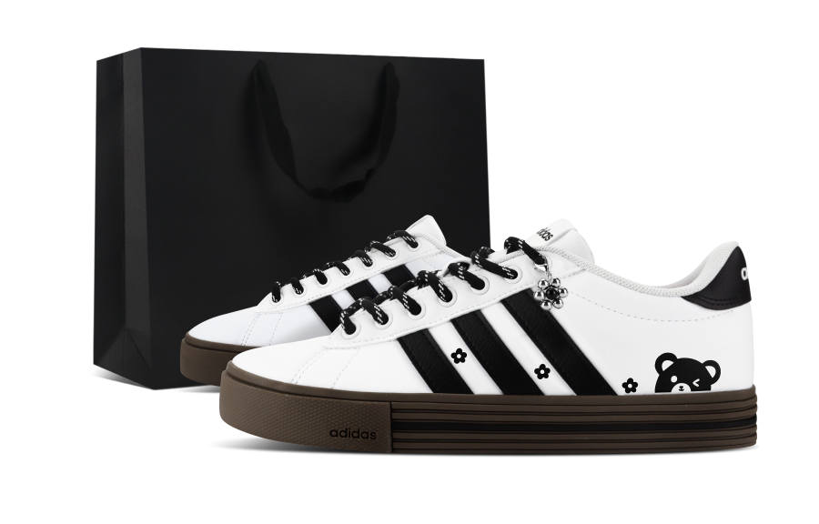 Adidas Adidas Slip Resistant Lightweight Low top Skateboard Shoes Unisex Black White