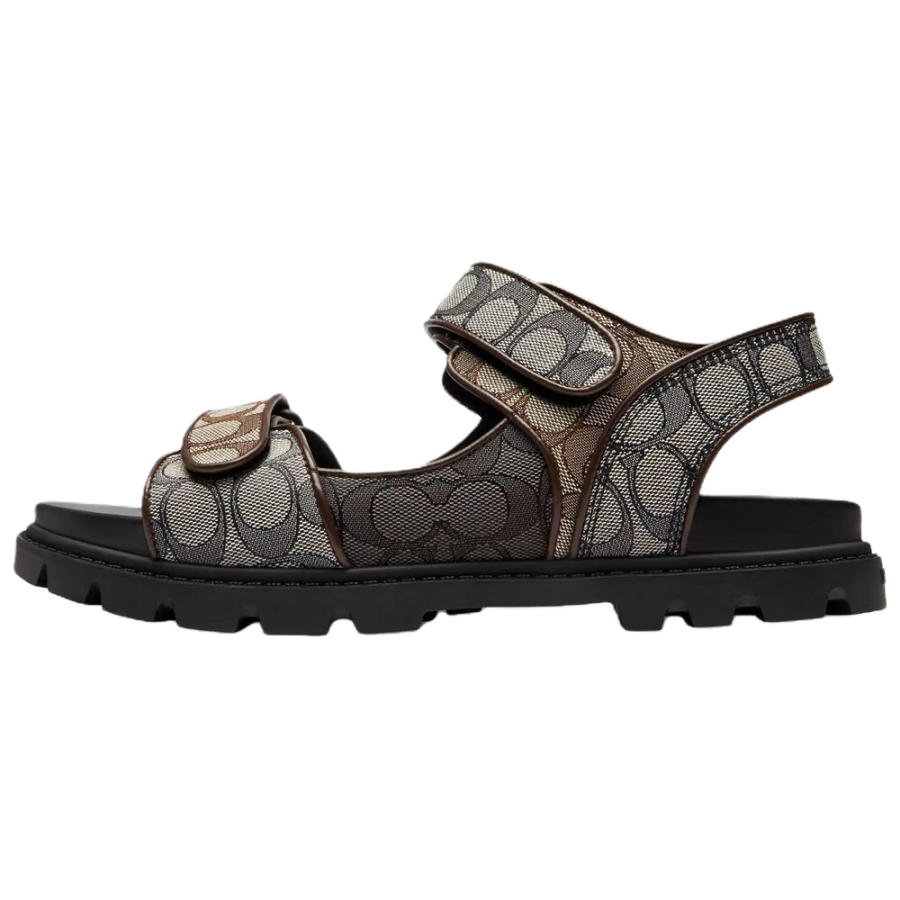 COACH COACH Signature One Strap Sandals Men's Dark Blue