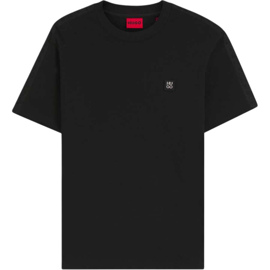 HUGO BOSS T Shirts Men's Black Crew Neck Moderate Straight Fit