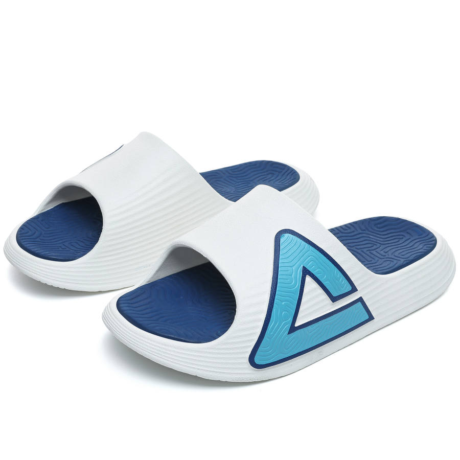PEAK Taichi 7.0 Slip Resistant Odor Resistant Cushioning Slide Slippers Men's Red Blue Mismatched