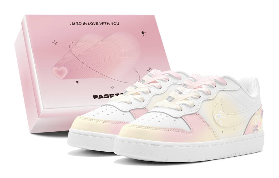 Nike Nike Court Borough Couple's, Romantic Treats, Sweetheart Butterfly Dream, Cotton Candy Colorway, Sweet Style, Ladylike