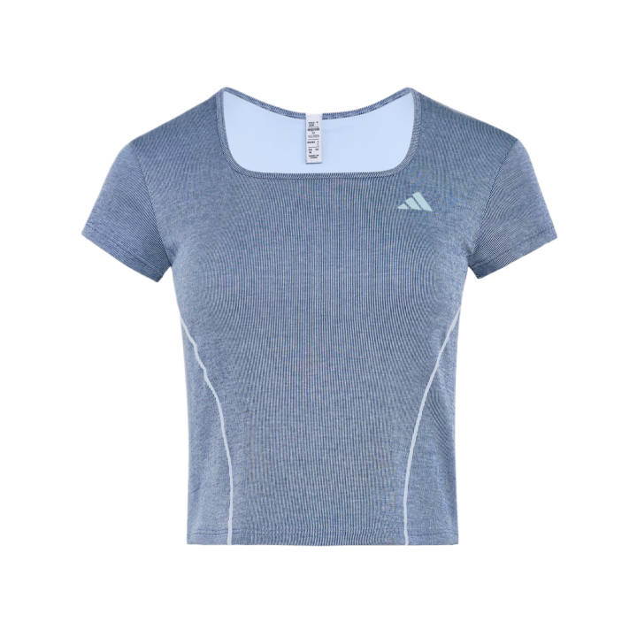 Adidas Adidas T Shirts Women's Crystal Blue Square Collar