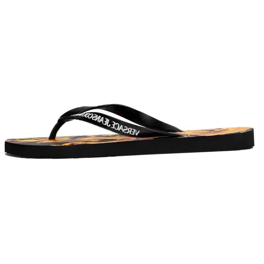 VERSACE JEANS COUTURE Flip Flops Men's Black Gold
