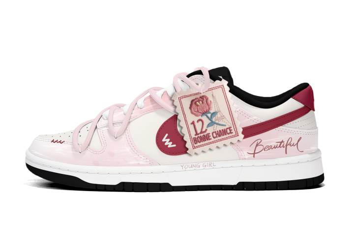 Nike Nike Dunk Maillard Style, Gift Abrasion Resistant Breathable Low top Skateboard Shoes Unisex Pink