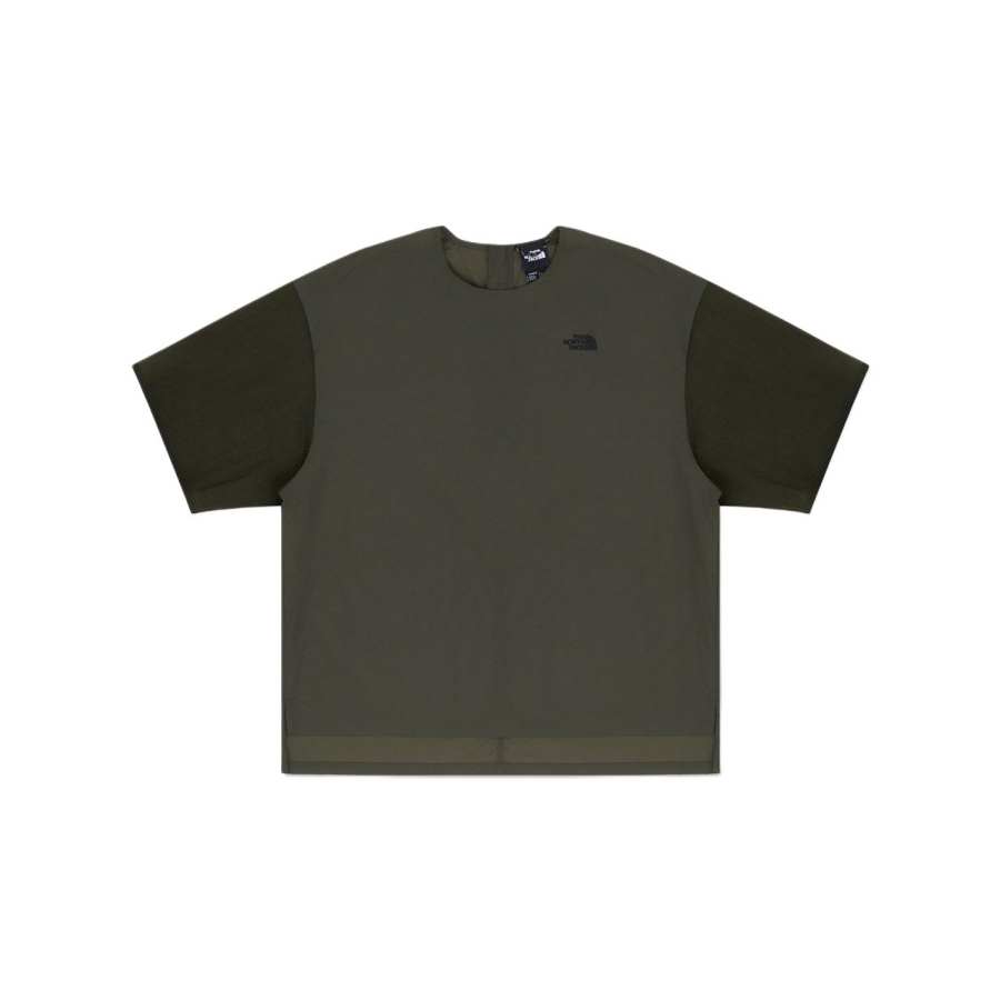 THE NORTH FACE T Shirts Women's 21L/Ebony Green Crew Neck Thin