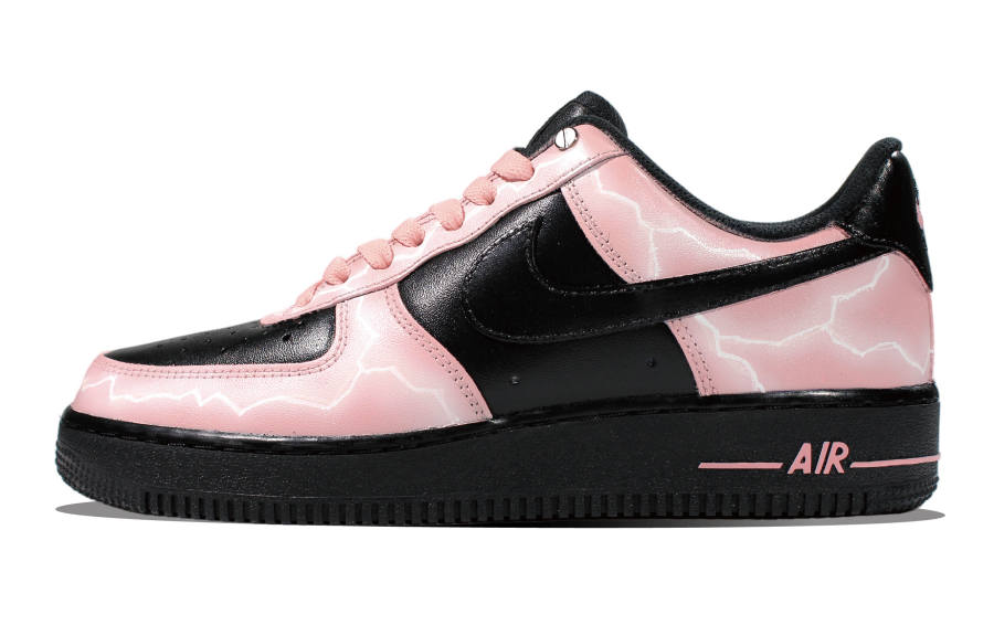 Nike Nike Air Force 1 Heartbeat Beats, Wild Culture Slip Resistant Cushioning Low top Skateboard Shoes Unisex Black Pink