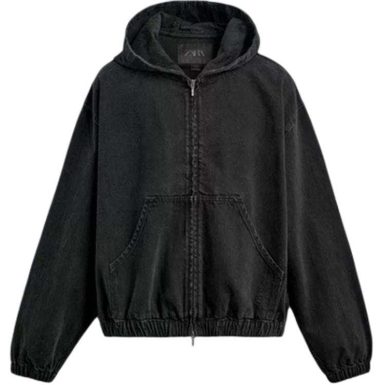 ZARA Jackets Men's Carbon Hooded Moderate Other