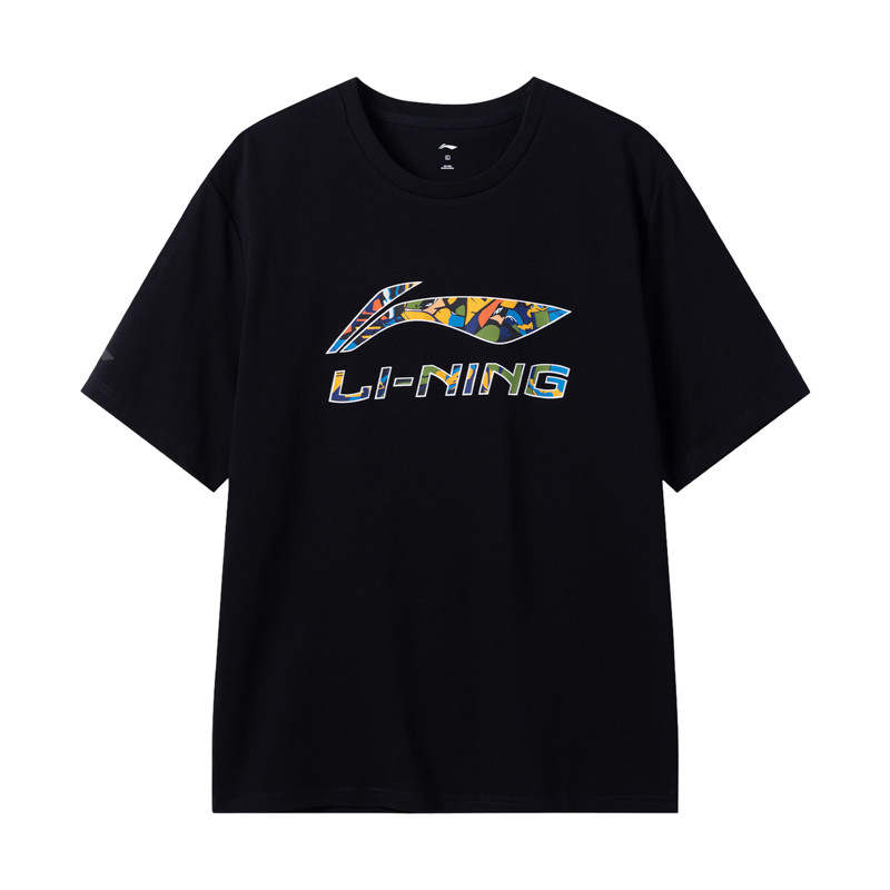 Li-Ning Li Ning T Shirts Men's Black Crew Neck