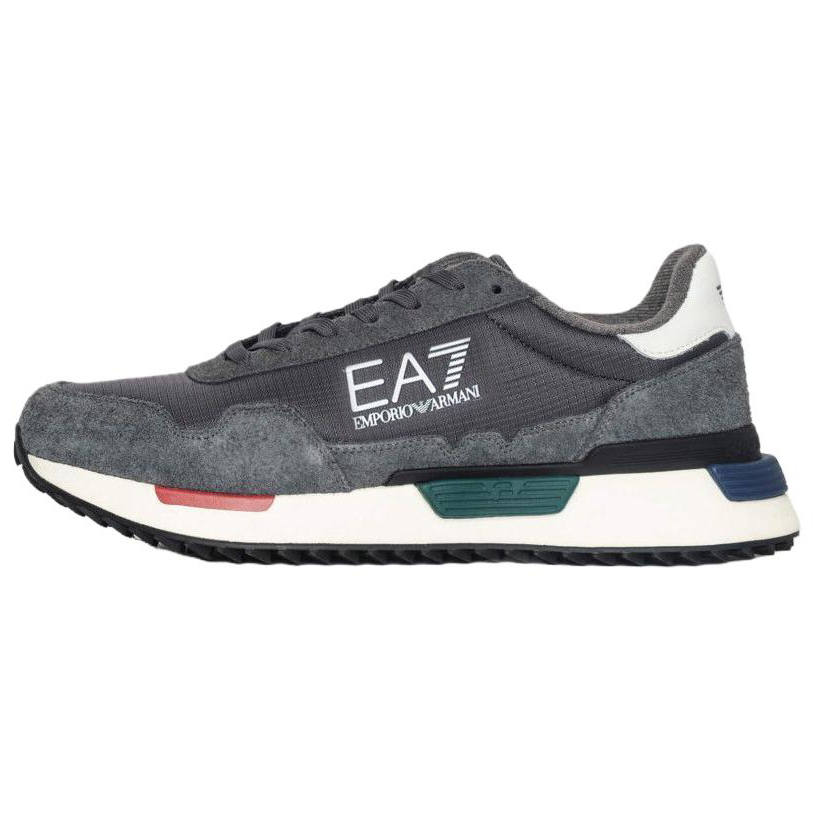 EMPORIO ARMANI EA7 Suede Low top Casual Shoes Men's Gray