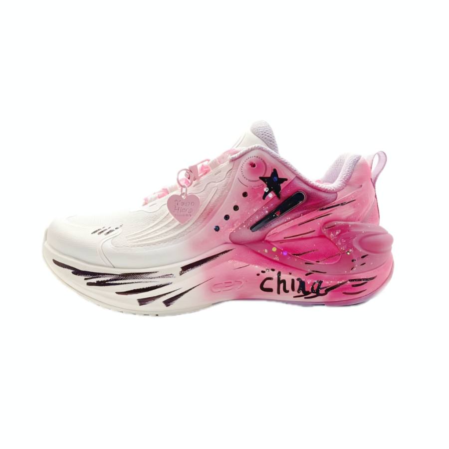 Anta C37+ Fabric Cushioning Abrasion Resistant Low top Training Running Shoes Women's White Red