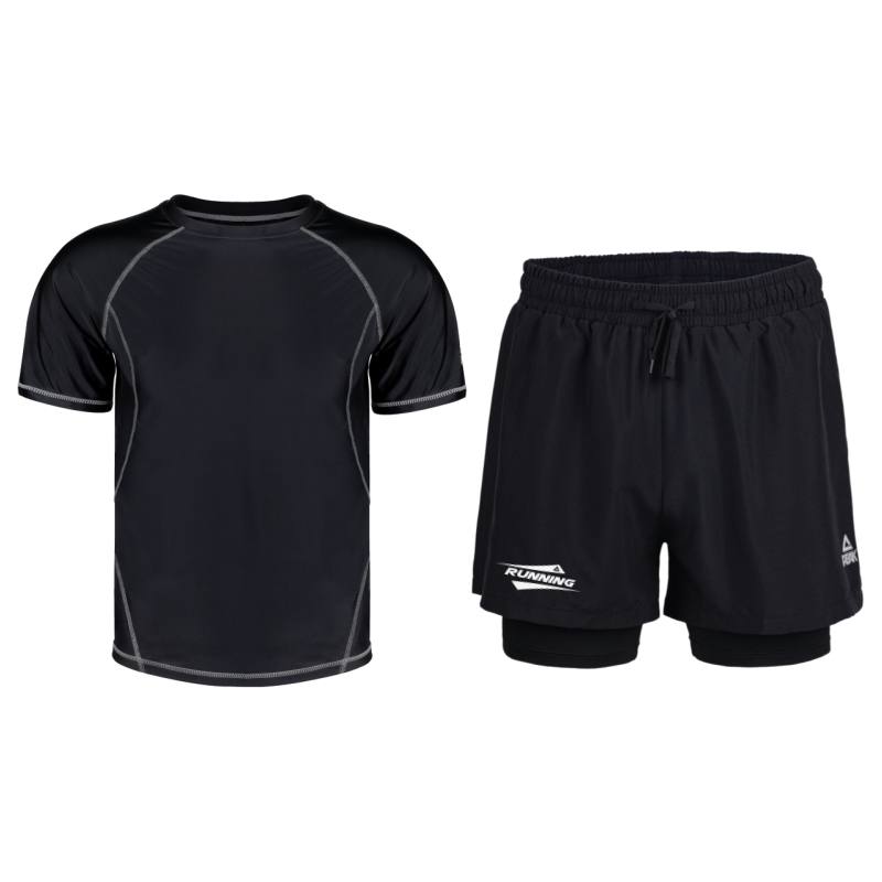 PEAK x SHUILULIANGYONG Casual Sportswear Unisex Two Piece Set Black