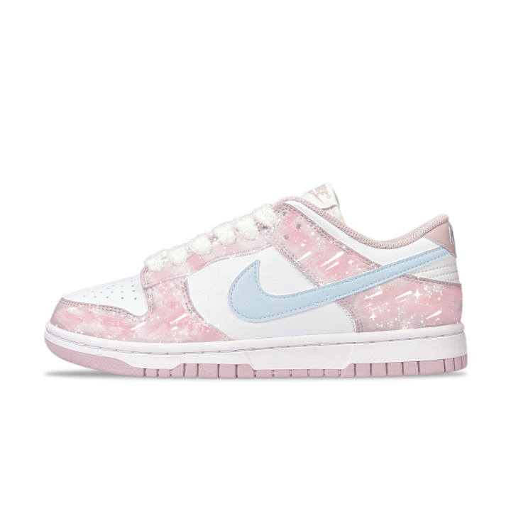 Nike Nike Dunk YDCC Berry Bubbles Leather Cushioning Breathable Low top Skateboard Shoes Women's Pink White