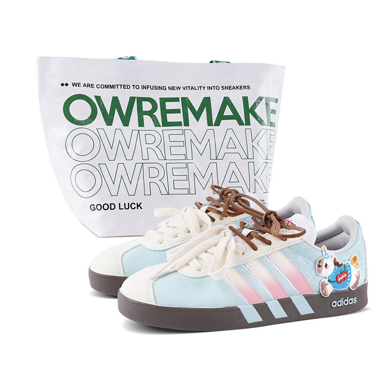Adidas Adidas VL COURT 2.0 Low top Skateboard Shoes Unisex Blue Pink