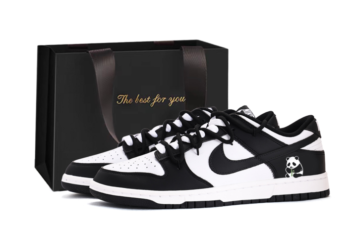Nike Nike Dunk Coverage Slip Resistant Low top Skateboard Shoes Unisex White Black