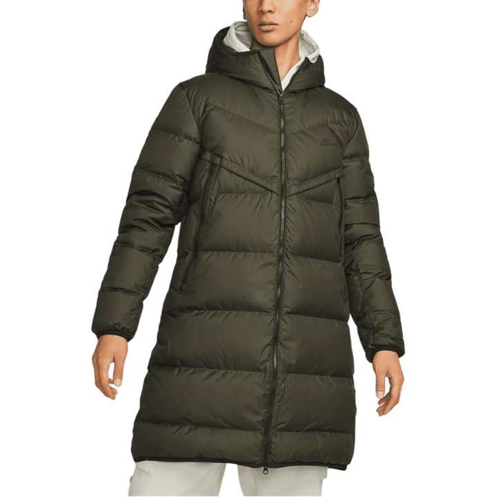 Nike Nike Sportswear Logo Print Down Jacket Men's Sequoia Green