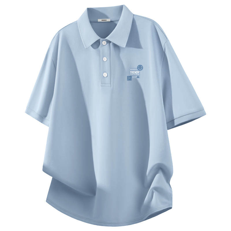MINISO Polo Shirts Unisex Polo Collar Moderate Straight Fit