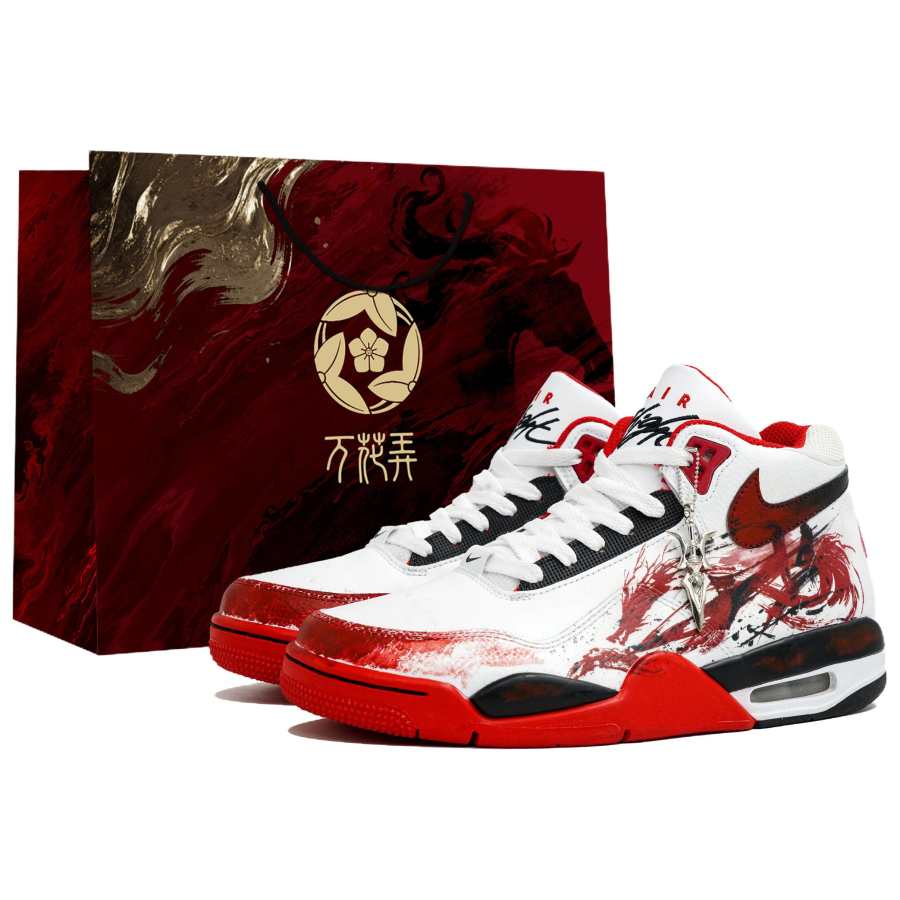 Nike Nike Flight Legacy Wan Hua Nong, Fei Jiang, Shopping Bag Abrasion Resistant Mid top Vintage Basketball Shoes Men's