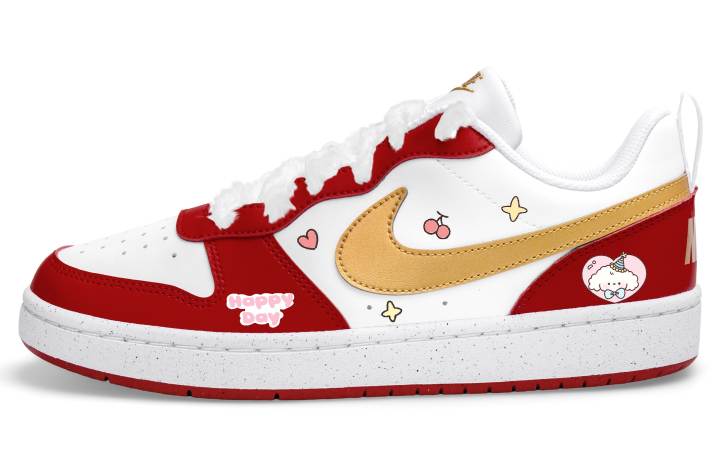 Nike Nike Court Borough 2 Low top Skateboard Shoes Women's White Red